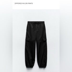 Zara women’s nylon zippered pants XS